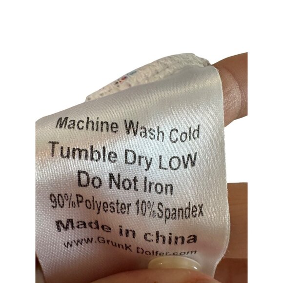 Grunk Dolfer Polo Shirt Mens Large Polyester Spandex Multicolor Geometric Short - Picture 6 of 6